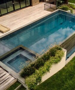 wood deck pool