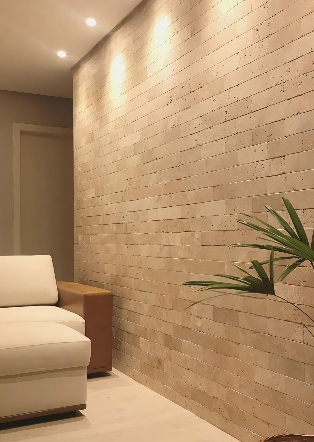 Travertino Brick Rústico 7,5 x 20,3 x 1 cm · ambiente